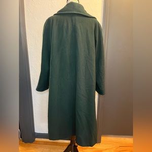 Sophisticated Green Wool Trench Coat